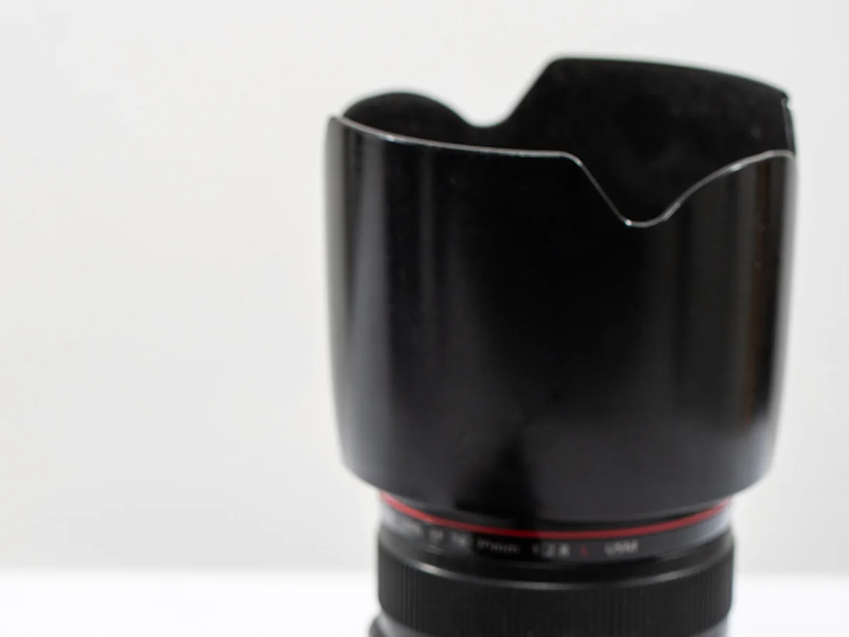 Camera lens hood, ready for a shoot